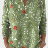 Iris - Weihnachtlicher Pullover mit Knöpfen