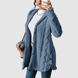 Štěpánka - Plus-Size Strickjacke mit Kapuze