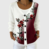 Strickjacke mit Bequemem Zopf und Knöpfen