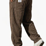 Enzo - Pantalones de Pana para Hombre con Cintura Ajustable