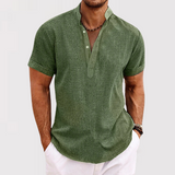 Karl™ | Leichtes Kurzarm-Henley mit Stehkragen