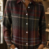 Eleanor | Klassische karierte Strickjacke