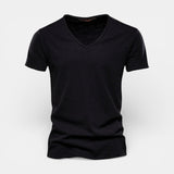 Thees™ | Elastisches Doppelpack-T-Shirt mit V-Ausschnitt