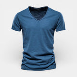 Thees™ | Elastisches Doppelpack-T-Shirt mit V-Ausschnitt