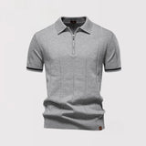 Oskar™ | Schmales Poloshirt mit Frontreißverschluss