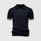 Oskar™ | Schmales Poloshirt mit Frontreißverschluss