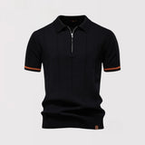 Oskar™ | Schmales Poloshirt mit Frontreißverschluss