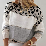 Júlia - Camisola Casual com Estampa de Leopardo