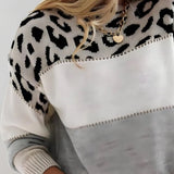 Júlia - Camisola Casual com Estampa de Leopardo