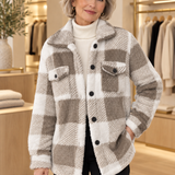 Frieda | Elegante gestreifte Fleecejacke