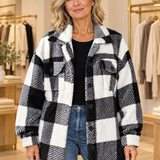 Frieda | Elegante gestreifte Fleecejacke