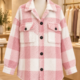 Frieda | Elegante gestreifte Fleecejacke