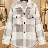 Frieda | Elegante gestreifte Fleecejacke