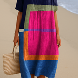Isadora - Vestido con Vibrantes Bloques de Color