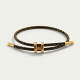 Maximilian™ | Geflochtenes Armband in Gold und Schwarz