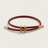 Ferdinand™ | Geflochtenes Armband Bordeaux/Gold