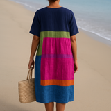 Isadora - Vestido de Colores Vibrantes en Bloques