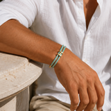 Valentin™ | Mint/Gold Geflochtenes Armband