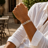 Sebastian™ | Geflochtenes Armband in Weiß und Gold
