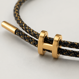 Maximilian™ | Geflochtenes Armband in Gold und Schwarz