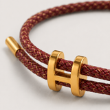 Ferdinand™ | Geflochtenes Armband in Bordeaux und Gold