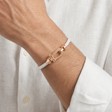 Friedrich™ | Segeltau-Armband Weiß/Roségold