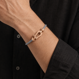 Julius™ | Segeltau-Armband Grau/Roségold