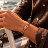 Raphael™ | Segeltau-Armband Hellbraun/Roségold