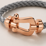 Julius™ | Segeltau-Armband Grau/Roségold