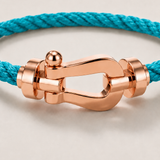 Wilhelm™ | Segeltau-Armband Hellblau/Roségold