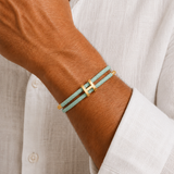 Valentin™ | Mint/Gold Geflochtenes Armband