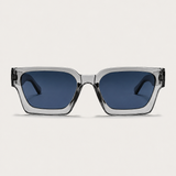 Vincent™ | Graue Rechteckige Sonnenbrille mit Transparenter Fassung