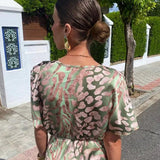 Constança - Vestido Floral con Detalles de Pliegues