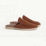 Dunkelroter Wildleder Yacht-Mule