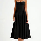 Odete - Vestido Midi con Cuerpo Estructurado