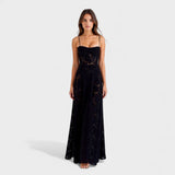 Verona - Maxi vestido de encaje con estampado floral
