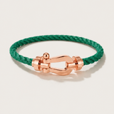 Augustin™ | Segeltau-Armband Grün/Roségold