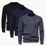 João - Suéter de Tricô com Estampa Patchwork