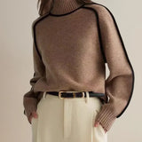 Sandrine | Eleganter Pullover mit hohem Kragen