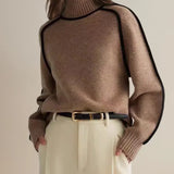 Sandrine | Eleganter Pullover mit hohem Kragen