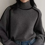 Sandrine | Eleganter Pullover mit hohem Kragen