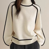 Sandrine | Eleganter Pullover mit hohem Kragen