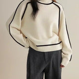 Sandrine | Eleganter Pullover mit hohem Kragen