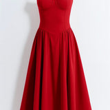 Odete - Vestido Midi con Cuerpo Estructurado