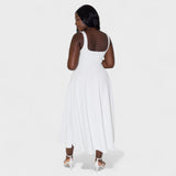Maribel - Vestido Midi con Escote Cuadrado