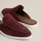Bordeaux Wildleder Yacht Mule