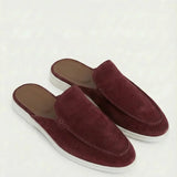 Bordeaux Wildleder Yacht Mule