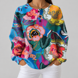 Irene – Oberteil mit großem Blumenmuster