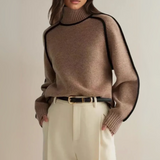 Sandrine | Eleganter Pullover mit hohem Kragen