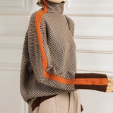 Éléonore | Luxus Rollkragenpullover in Chevron